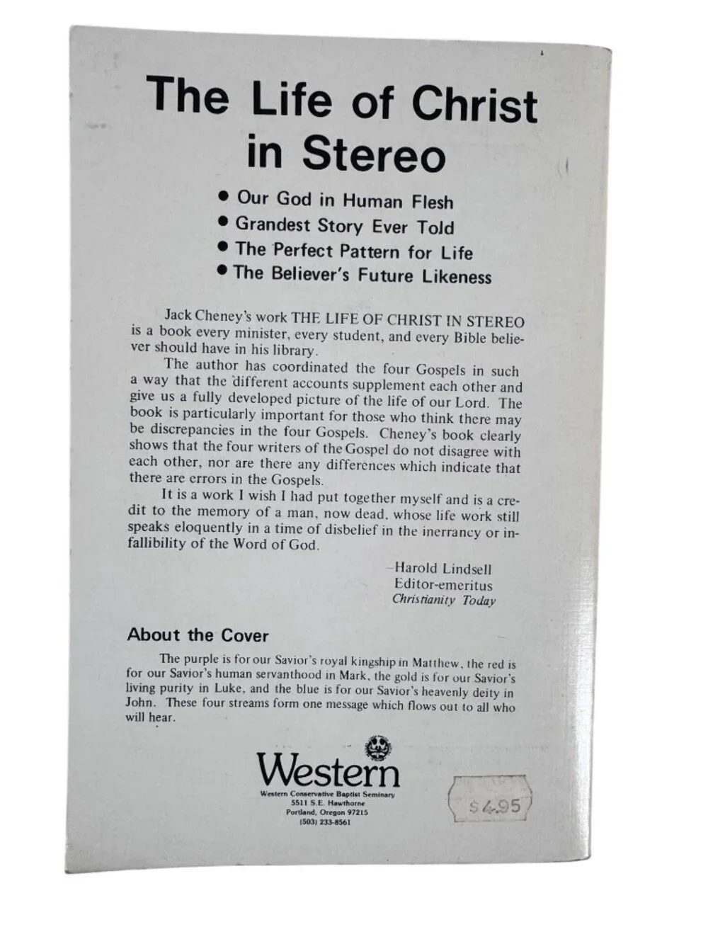 The Life Of Christ In Stereo Johnston M Cheney Vintage Paperback - 1979